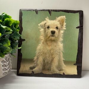 West Highland White Terrier Wooden Wall Art, Dog Home Decor vintage